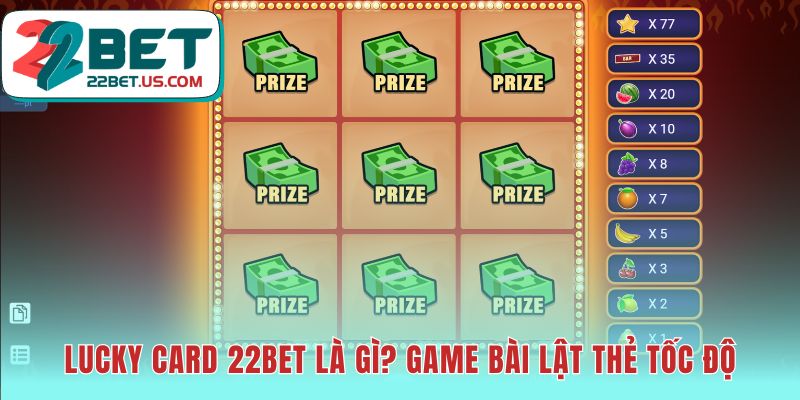 Game bài lucky card giải trí tốc độ cao với một lá bài